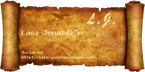 Lasz Jonatán névjegykártya